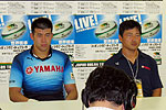 ヤマハ発動機ジュビロ、佐野ヘッドコーチ(右)と木曽キャプテン