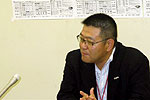 稲垣純一・ジャパンラグビー トップリーグ事業委員会COO。21日、試合順延についての会見で