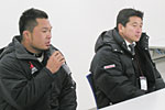 上野監督(右)、田中キャプテン