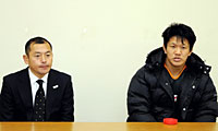 廣瀬監督(左)、菊谷ゲームキャプテン