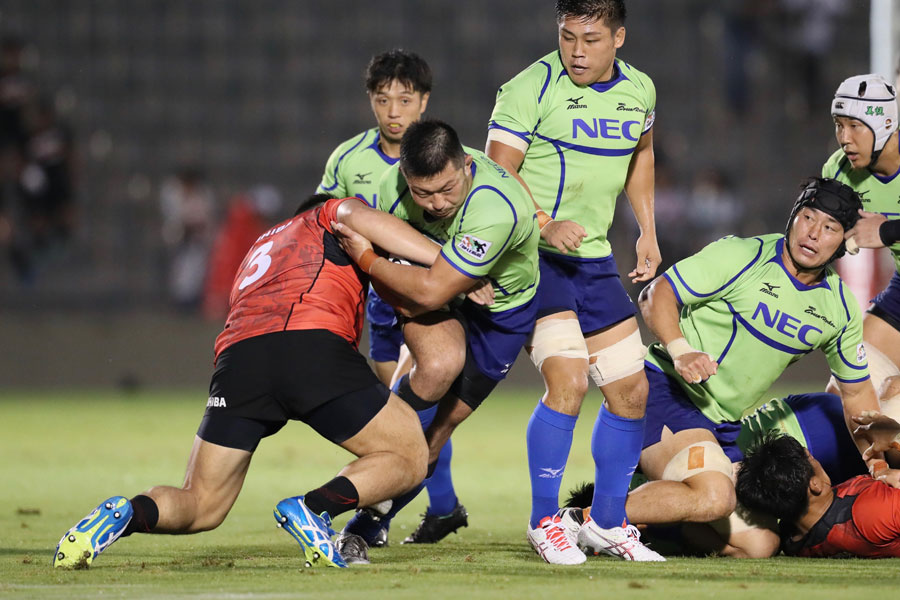 スター選手不在ながらチームのまとまりの良さを感じさせる戦いぶりで健闘を見せるNEC photo by Kenji Demura