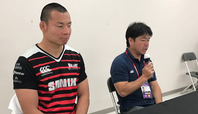 宗像サニックスブルースの藤井監督、福坪ゲームキャプテン