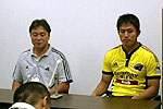 清宮監督(左)、小野澤ゲームキャプテン
