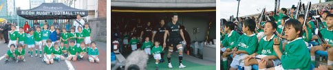 エスコートキッズを務めていただいた世田谷ラグビースクールのキッズの皆さん(11月4日:東芝戦にて)