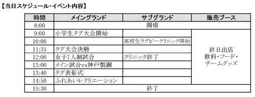 当日スケジュール・イベント内容