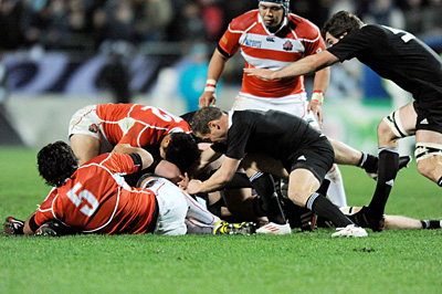 Ｗ杯2011年NZ大会──日本戦でのラックの攻防