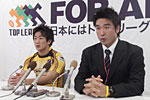大沼監督(右)、友井川キャプテン